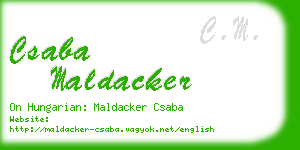 csaba maldacker business card